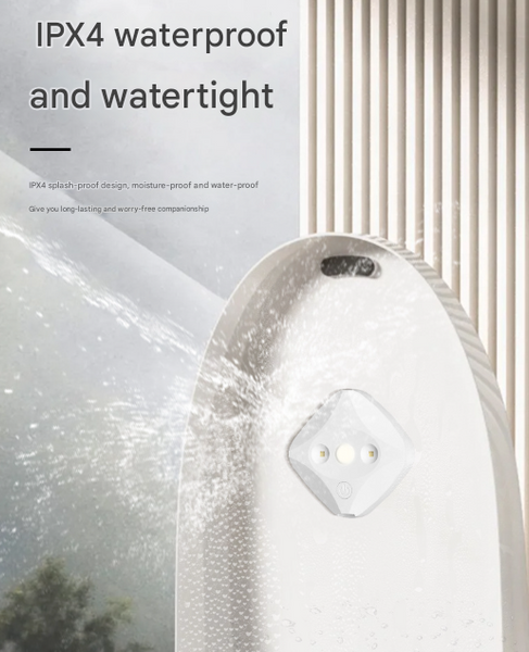 2 Pcs White Automatic Uvc Toilet Sanitizer Light Rechargeable Portable Sterilizer For Bathroom Hygiene Other Bathroom Accessories