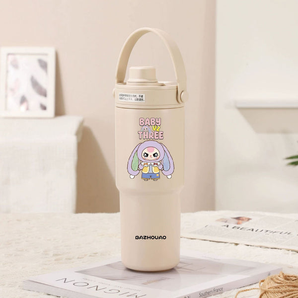 Beige Little One 3 30Oz Ceramic Lined Insulated Tumbler With Handle 735Ml Stainless Steel Travel Mug Sippy Cups & Mugs