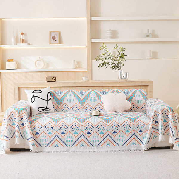 180 X 230 Cm Nordic Style Full Cover Sofa Blanket Minimalist Stain Resistant All Season Two Seater Protector Blankets