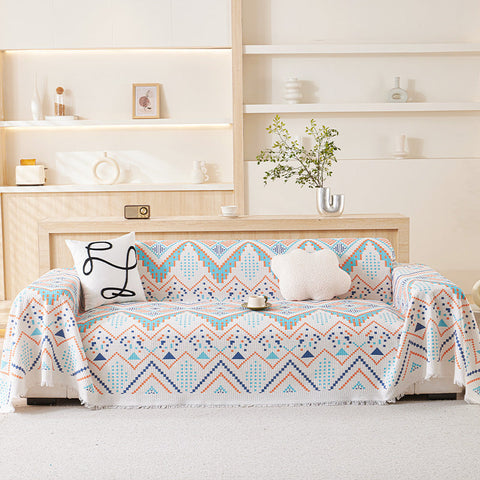 180 X 230 Cm Nordic Style Full Cover Sofa Blanket Minimalist Stain Resistant All Season Two Seater Protector Blankets