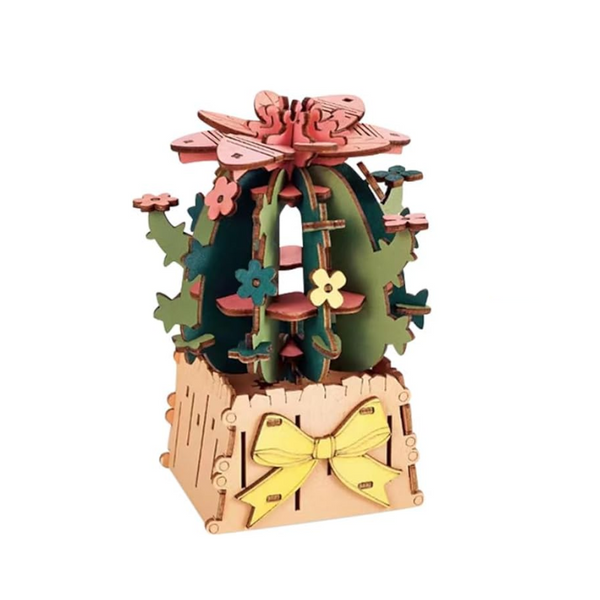 Diy 3D Cactus Puzzle Toy Colorful Kids' Craft Set Puzzles