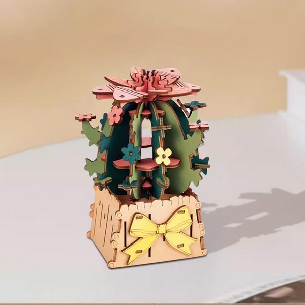 Diy 3D Cactus Puzzle Toy Colorful Kids' Craft Set Puzzles
