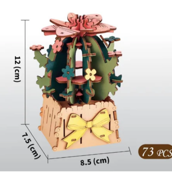 Diy 3D Cactus Puzzle Toy Colorful Kids' Craft Set Puzzles