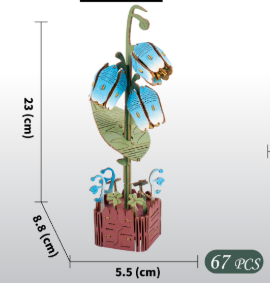 Lily Of The Valley Diy 3D Wooden Flower Puzzle Toy Educational Kids' Assembly Set Puzzles
