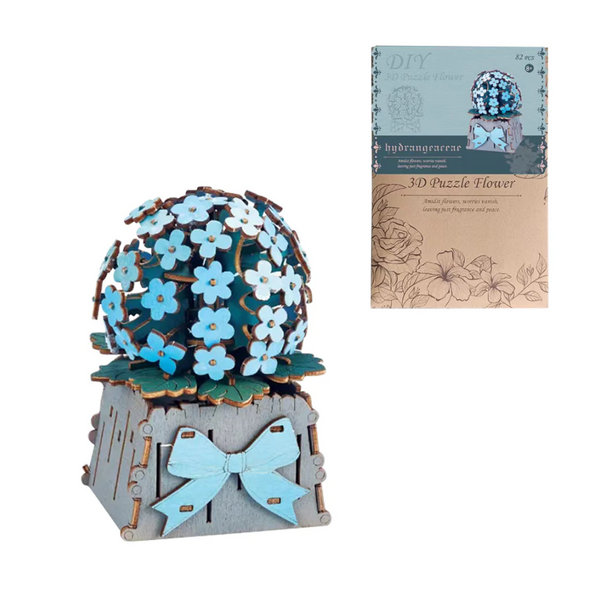Diy 3D Pompon Flower Puzzle 82 Piece Kids' Craft Toy Puzzles