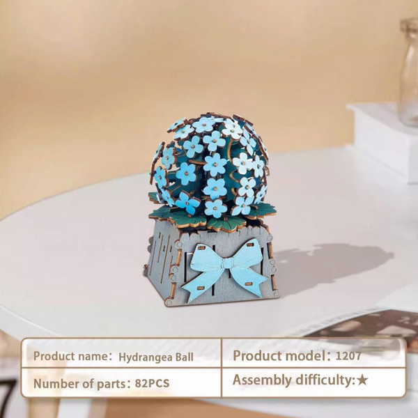 Diy 3D Pompon Flower Puzzle 82 Piece Kids' Craft Toy Puzzles