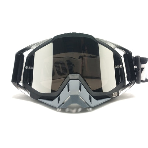 Grey Frame With Mercury Flakes Motocross Goggles Durable Off Road Motorcycle Riding Eye Protection Lens Eyewear