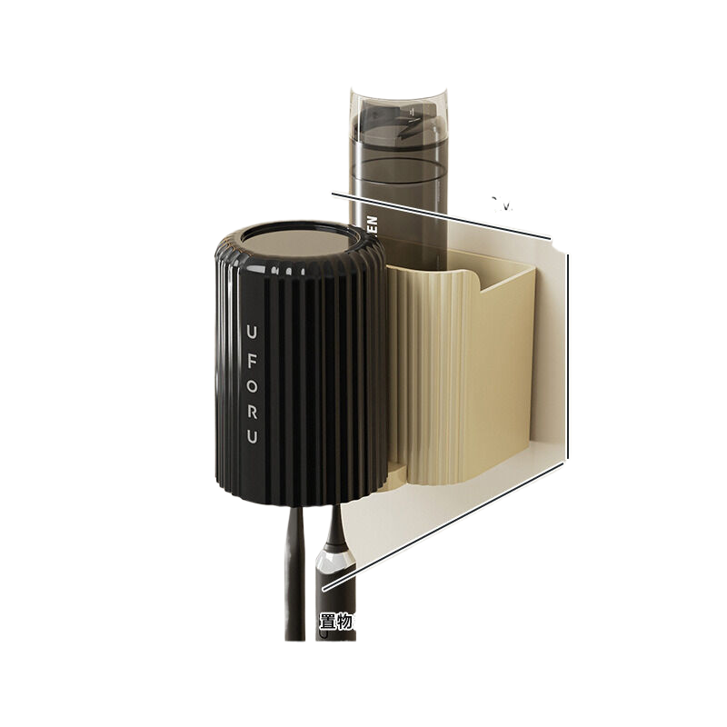 Elosung Cream White Tooth Brush Holder (1 Set) 10Cm * 11.5Cm 11Cm Tumblers & Toothbrush Holders