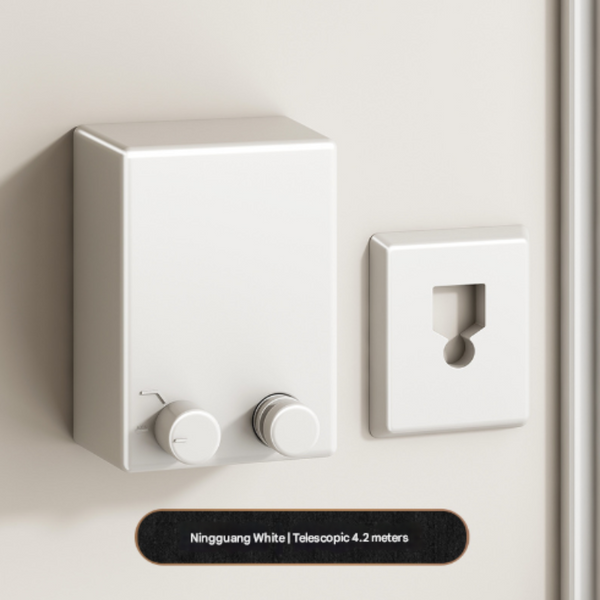 White Retractable Stainless Steel Clothesline 4.2M Indoor And Outdoor Drying Solution Clothes Airers