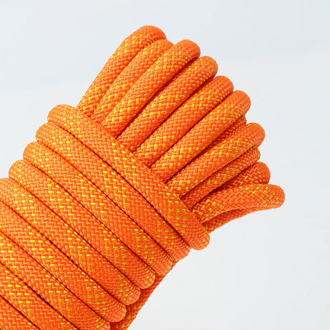 Orange 10Mm Double Hook Climbing Rope Set Durable Outdoor Safety Rescue Cord Ropes Cords & Slings
