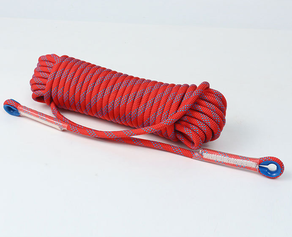 Red 10Mm Double Hook Climbing Rope Set 20M Durable Outdoor Safety Rescue Cord Ropes Cords & Slings