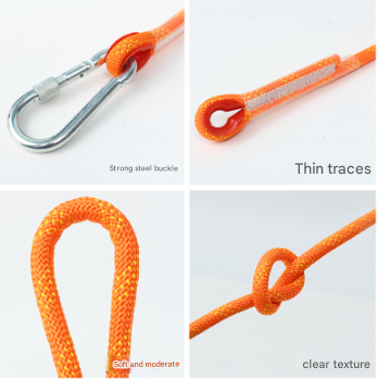 White 10Mm Double Hook Climbing Rope Set 20M Durable Outdoor Safety Rescue Cord Ropes Cords & Slings