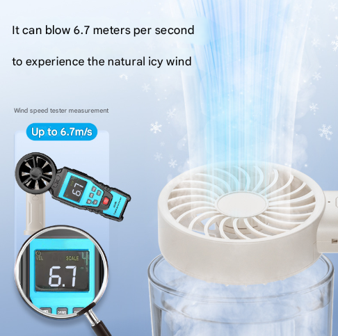 White Mini Usb Rechargeable Fan Quiet Cooling For Desk Or Travel Portable Fans
