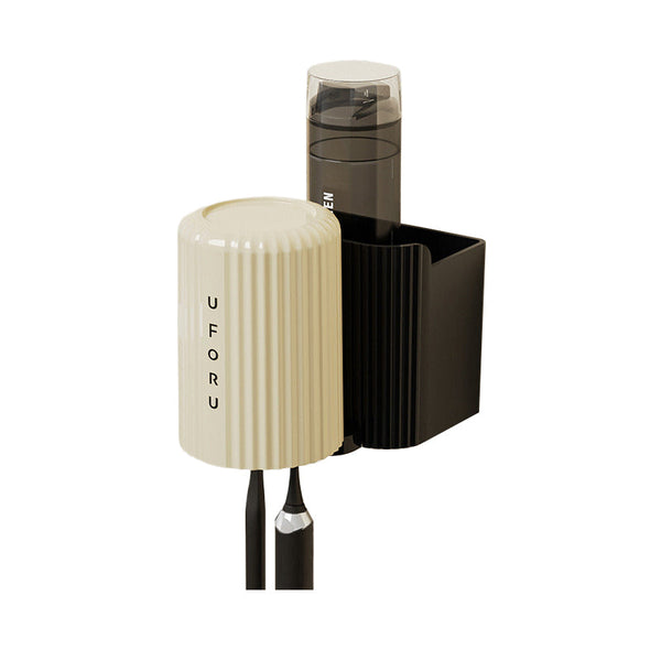 Elosung Black Toothbrush Holder 10Cm X 11.5Cm 11Cm Tumblers & Toothbrush Holders