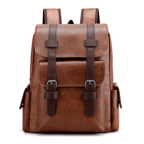 Light Brown Large Capacity Pu Leather Backpack Stylish Business & Travel Companion Women Backpacks
