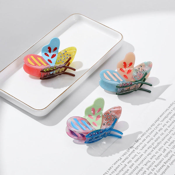 All Style Stylish 3 Piece Butterfly Acetate Hair Clip Set Clippers & Trimmers