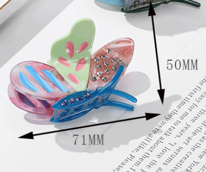 All Style Stylish 3 Piece Butterfly Acetate Hair Clip Set Clippers & Trimmers