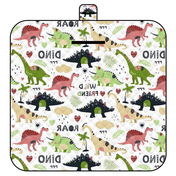 Small Dinosaur Thick Waterproof Foldable Picnic Mat 150X200cm For Camping & Beach Picnic Rugs