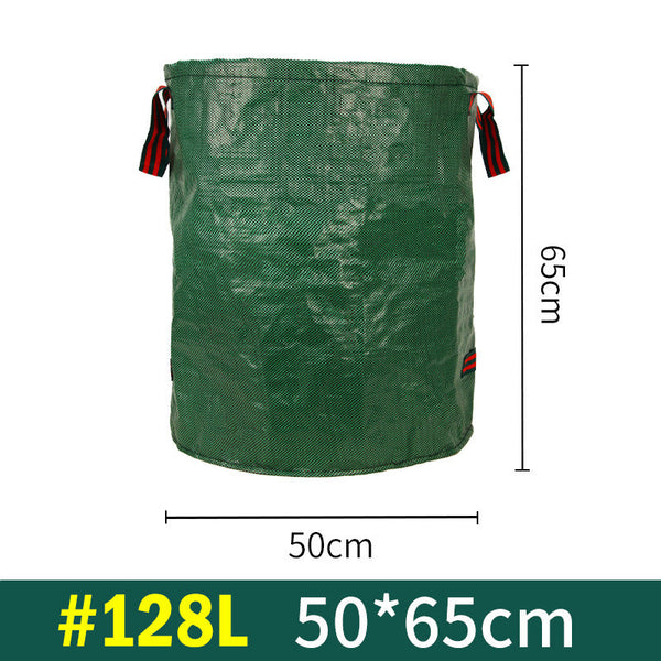 2Pcs 128L(50Cm*65Cm) Heavy Duty Foldable Garden Leaf Bag Large Capacity Horizontal Dustpan Garden Waste Bags