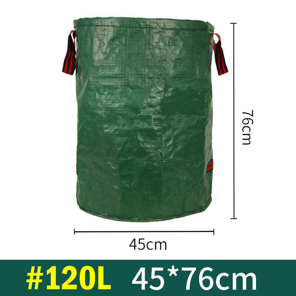 2Pcs 120L(45Cm*76Cm) Heavy Duty Foldable Garden Leaf Bag Large Capacity Horizontal Dustpan Garden Waste Bags
