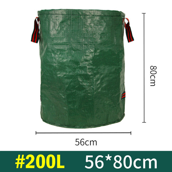 2Pcs 200L(56Cm*80Cm) Heavy Duty Foldable Garden Leaf Bag Large Capacity Horizontal Dustpan Garden Waste Bags