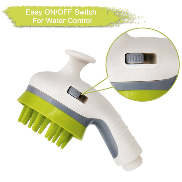 White Ultimate Pet Bathing Showerhead Dog Friendly Pressure Boost Spray With Foamer Dog Grooming