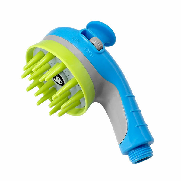 Blue Ultimate Pet Bathing Showerhead Dog Friendly Pressure Boost Spray With Foamer Dog Grooming
