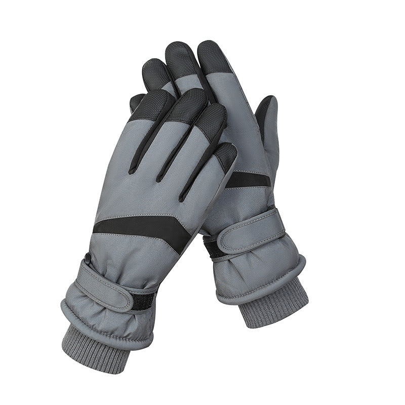 Men's Black Grey Color Combination Top Rated Waterproof Touchscreen Ski Gloves Fleece Lined For & Women Gloves & Mittens