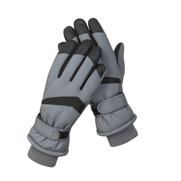 Men's Black Grey Color Combination Top Rated Waterproof Touchscreen Ski Gloves Fleece Lined For & Women Gloves & Mittens