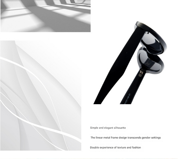 2Pcs Green Rock Texture Retro Oval Cat Sunglasses