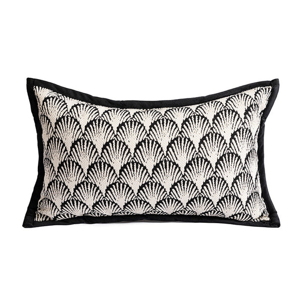 Umbrella Pattern Elegant Two Piece Ins Style Jacquard Pillow Covers Black & White Sofa Decor Pillows