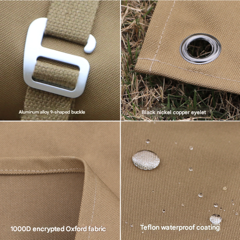 Coffee Brown Thick Waterproof Ground Mat Durable Oxford Fabric Tent Pad Annexe Mats