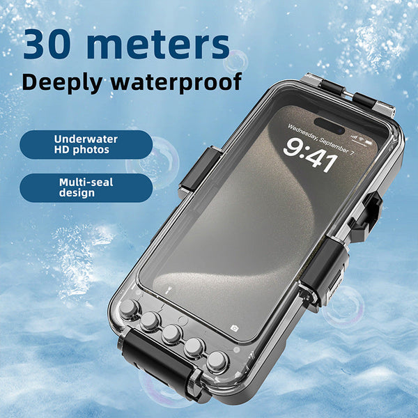 Universal 30M Bluetooth Diving Case For Apple & Samsung Deep Water Waterproof Phone Protector Cases Covers & Skins