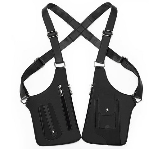 Balck Tactical Underarm Shoulder Holster Bag Anti Theft Double Pouch Vest Pack For Men Bags