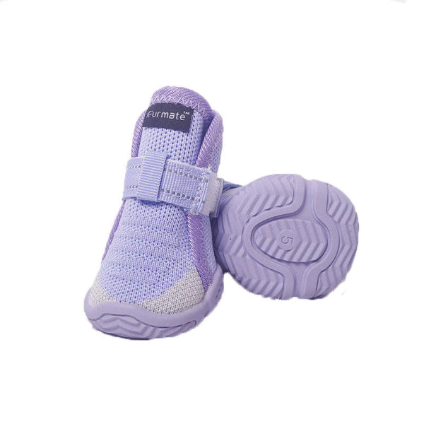 3# Purple Breathable Woven Dog Shoes For Small To Medium Dogs Non Slip Durable Anti Dirty Paw Protectors Dog Clothing & Shoes
