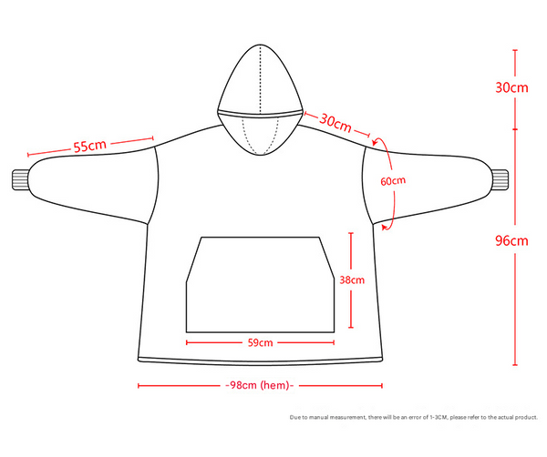 Black Oversized Wearable Blanket Hoodie Ultra Soft & Cozy Snuggle Pullover For Adults Blankets