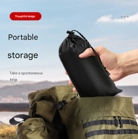 Green 3 In 1 Waterproof Rain Poncho Lightweight Hooded Raincoat Ground Tarp & Emergency Shelter For Hiking Camping And Outdoor Survival Raincoats