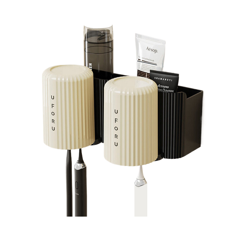 Elosung Black Toothbrush Holder 2 Pack 20Cm X 11.5Cm 11Cm Tumblers & Toothbrush Holders