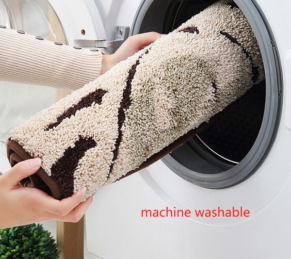 Leaves Jacquard Bathroom Mat Super Absorbent Non Slip Rug (40X60cm) Toilet Floor For Bathroom/Bedroom/Entryway Bath Mats Rugs & Toilet Covers