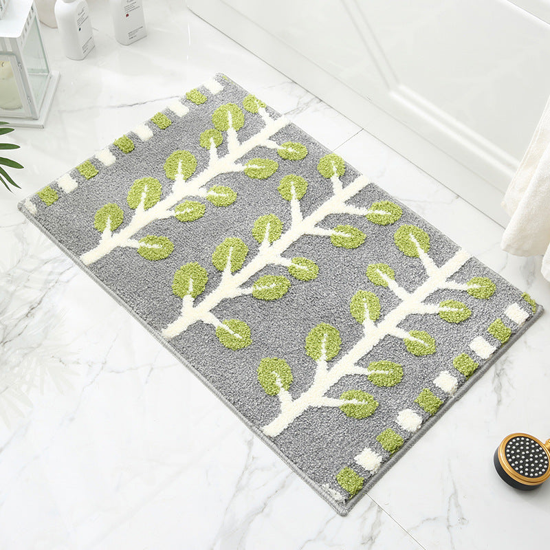 Spring Jacquard Bathroom Mat Super Absorbent Non Slip Rug (40X60cm) Toilet Floor For Bathroom/Bedroom/Entryway Bath Mats Rugs & Toilet Covers