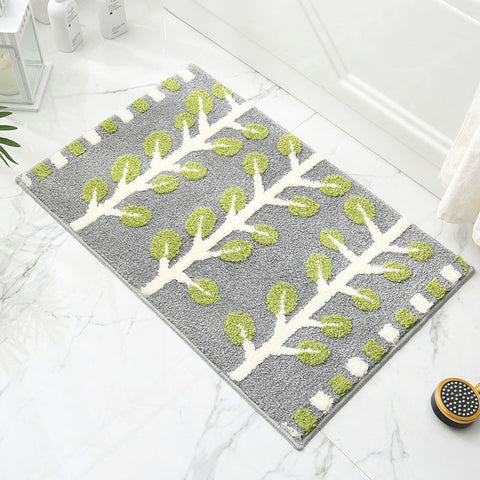 Spring Jacquard Bathroom Mat Super Absorbent Non Slip Rug (40X60cm) Toilet Floor For Bathroom/Bedroom/Entryway Bath Mats Rugs & Toilet Covers