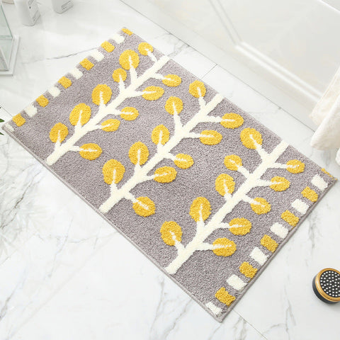 Autumn Jacquard Bathroom Mat Super Absorbent Non Slip Rug (40X60cm) Toilet Floor For Bathroom/Bedroom/Entryway Bath Mats Rugs & Toilet Covers