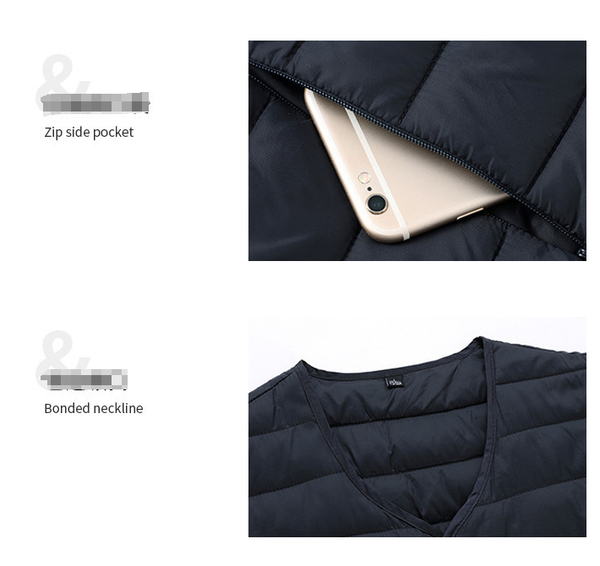 Xxl Navy Blue Men's Lightweight Quilted Puffer Vest Ideal Sleeveless Jacket For Winter Layering Coats Jackets & Vests
