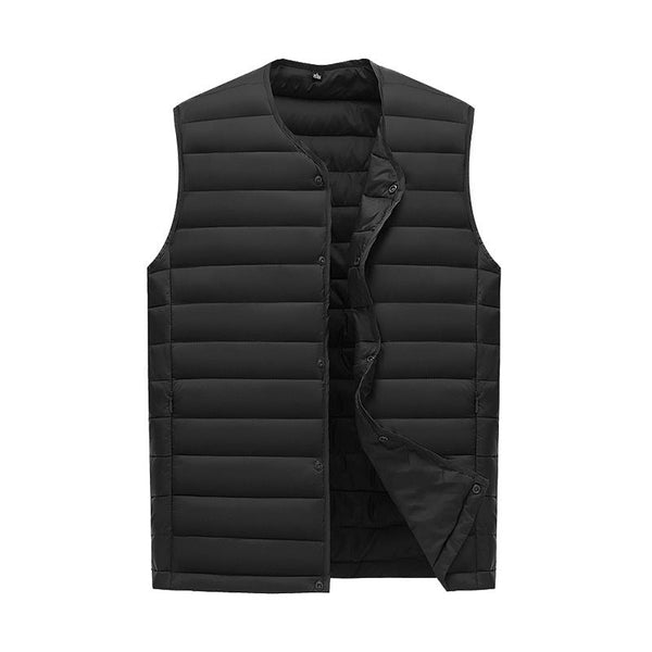 Xl Black Men's Lightweight Quilted Puffer Vest Ideal Sleeveless Jacket For Winter Layering Coats Jackets & Vests