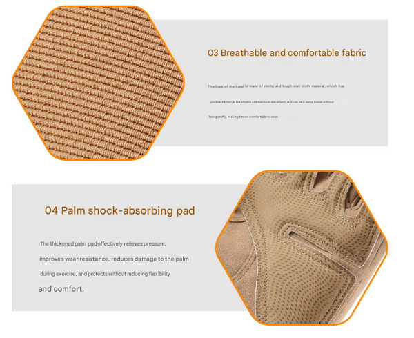 Xl Khaki Hard Knuckle Tactical Full Finger Protective Gear For Motorcycle Cycling & Outdoor Sports Gloves