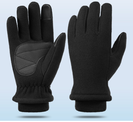 Xs Black Winter Fleece Touchscreen Warm & Water Repellent For Cycling Outdoor Sports Gloves