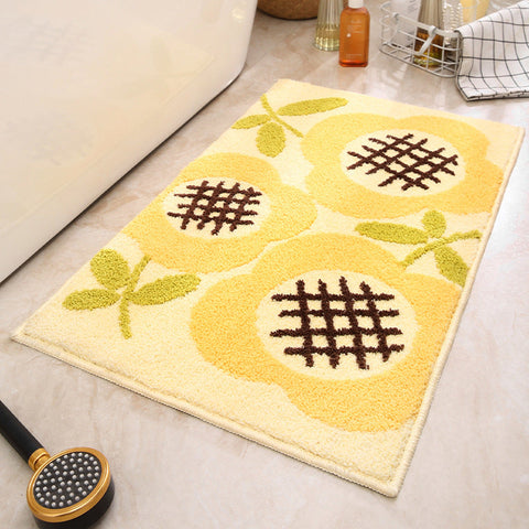 Sun Flowers Bathroom Mat Super Absorbent Non Slip Rug (40X60cm) Toilet Floor For Bathroom/Bedroom/Entryway Bath Mats Rugs & Toilet Covers