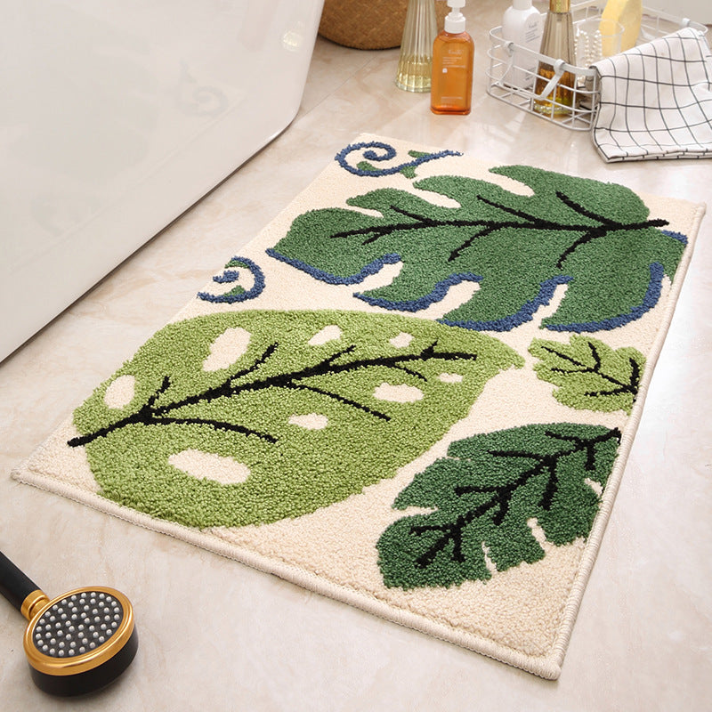 Big Leaves Bathroom Mat Super Absorbent Non Slip Rug (40X60cm) Toilet Floor For Bathroom/Bedroom/Entryway Bath Mats Rugs & Toilet Covers