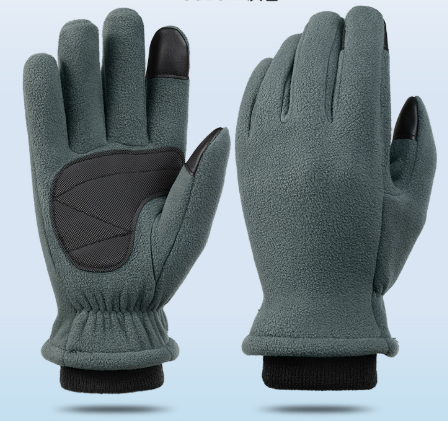 Xs Grey Winter Fleece Touchscreen Warm & Water Repellent For Cycling Outdoor Sports Gloves