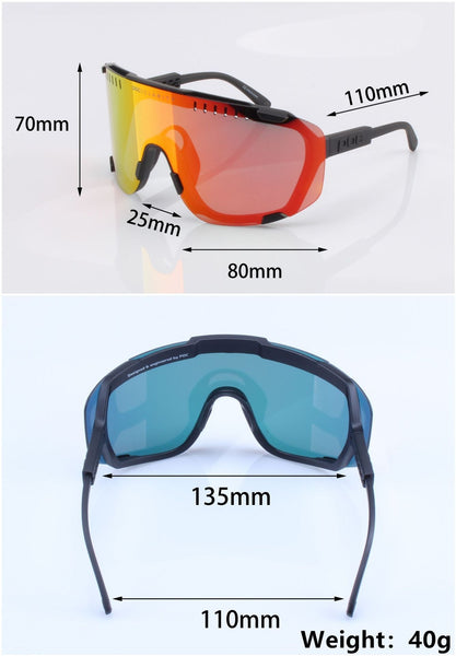 Light Blue Frame Tea Chips Oversized Shield Cycling Sunglasses Wide Vision Uv400 Sports Eyewear For Road & Mtb Sunglasses Goggles